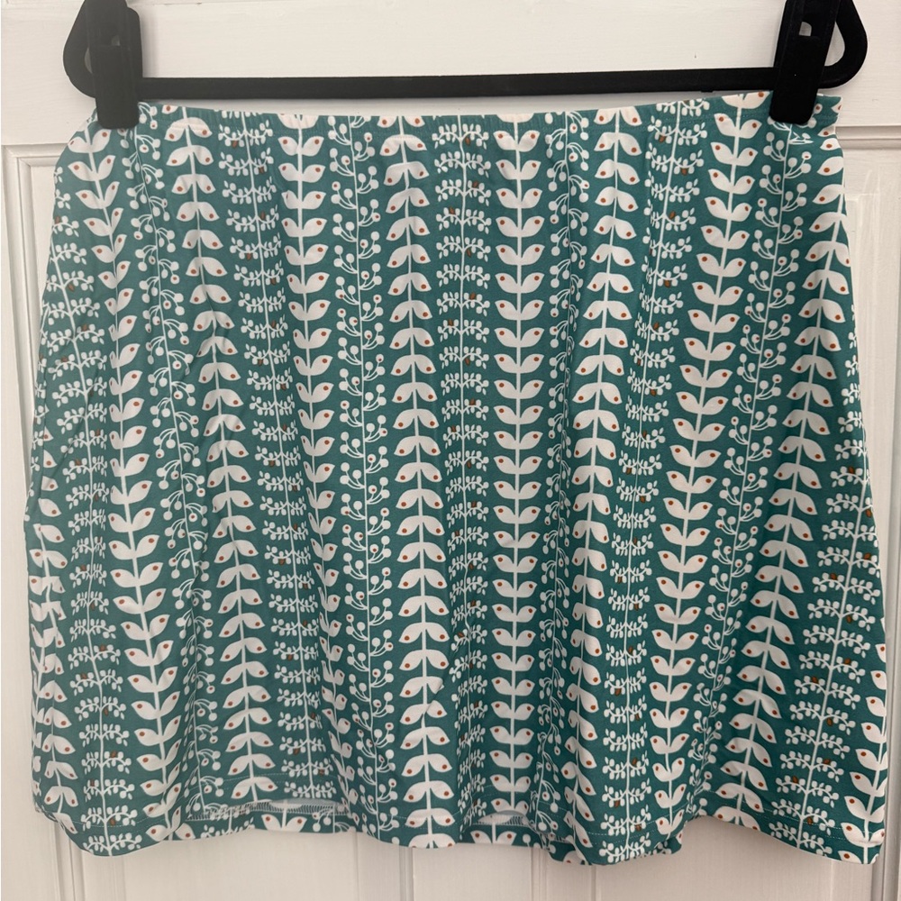 Patagonia Teal and White Skater Skirt